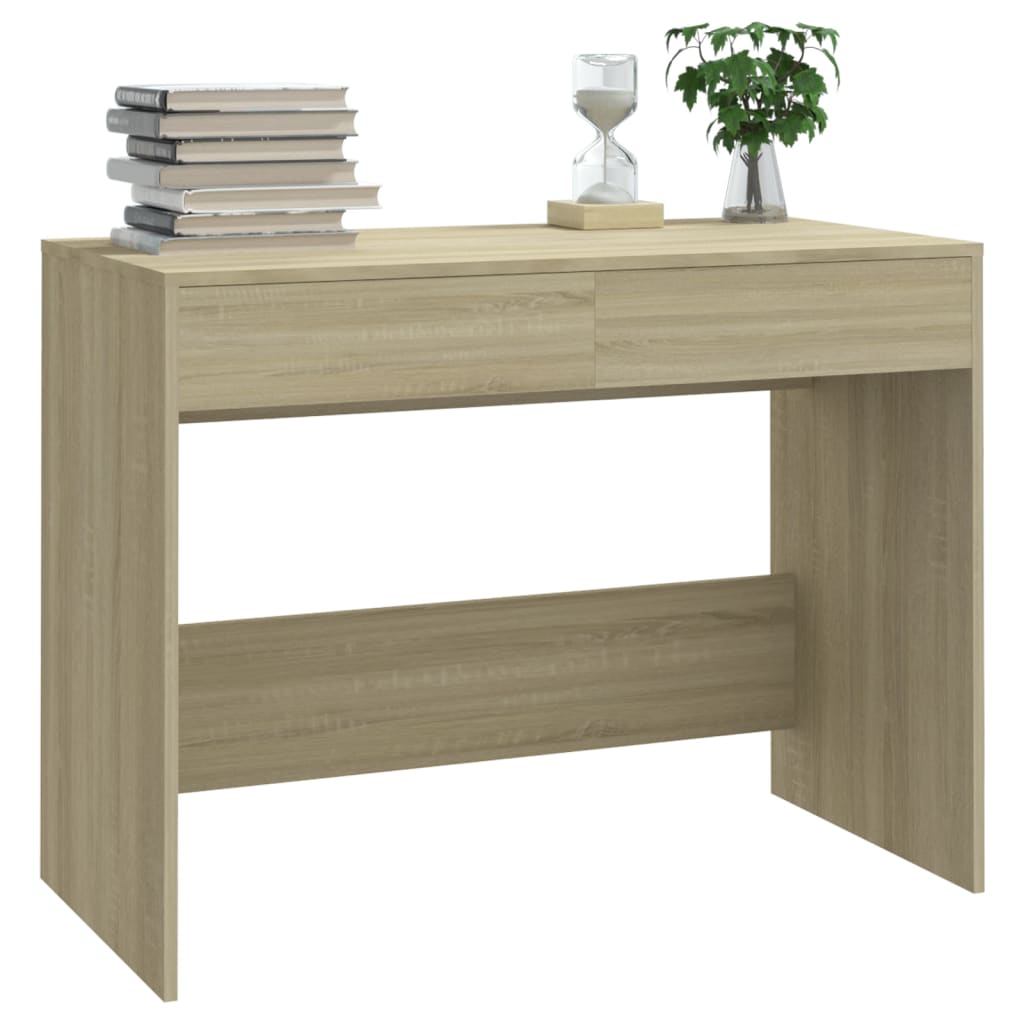 vidaXL Schreibtisch Sonoma-Eiche 101x50x76,5 cm Holzwerkstoff - Image 4