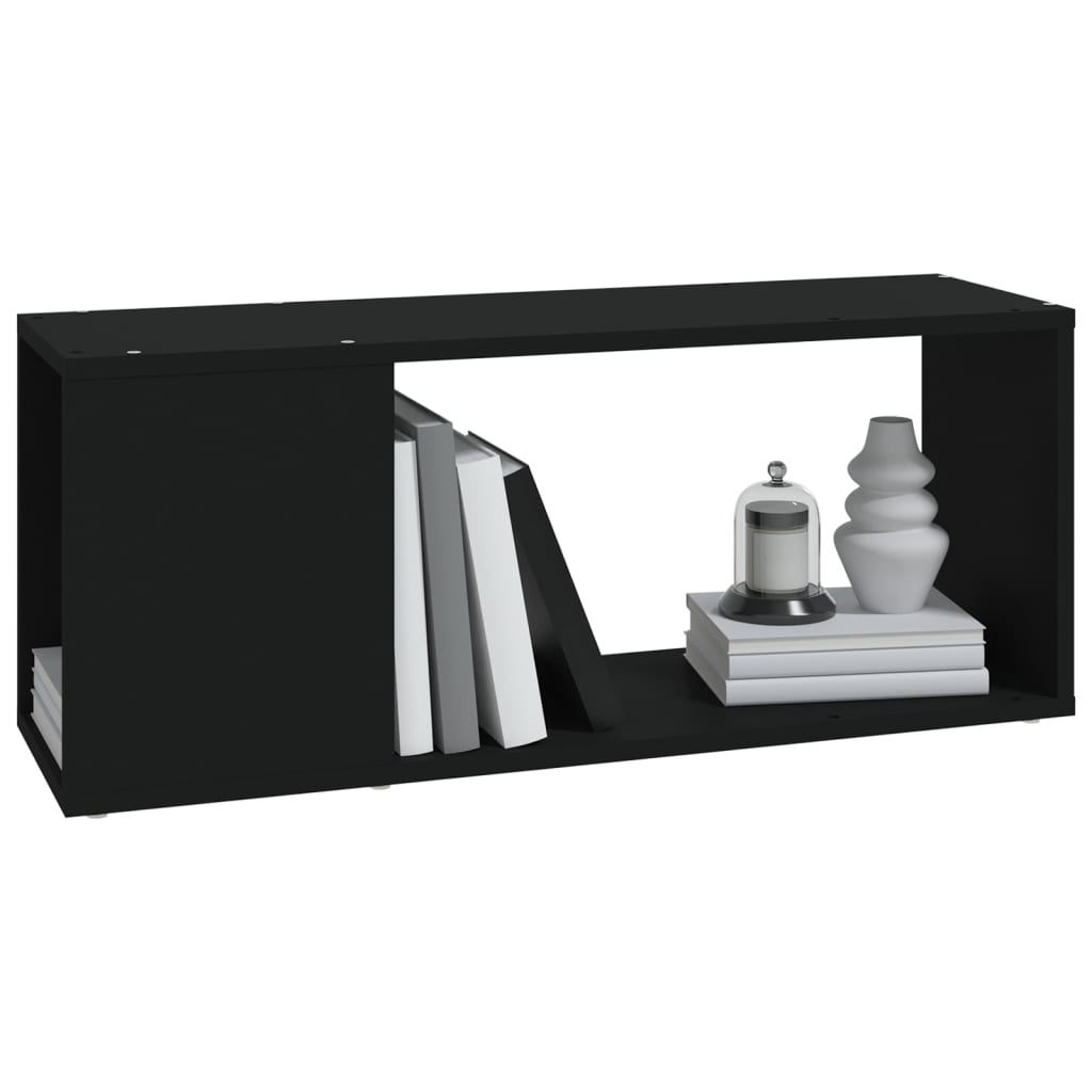 vidaXL TV-Schrank Schwarz 80x24x32 cm Holzwerkstoff - Image 4