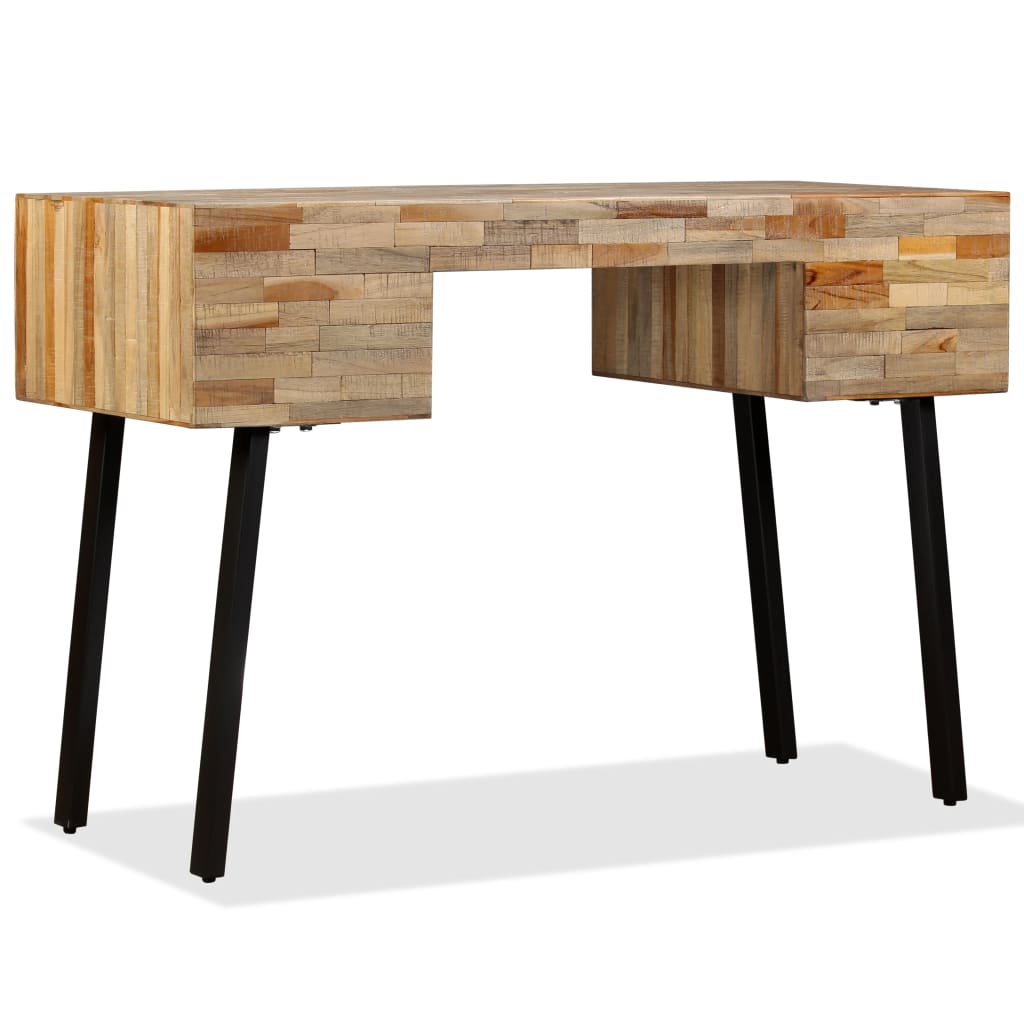 vidaXL Schreibtisch Wiederverwertetes Teak Massivholz 110 × 50 × 76 cm - Image 4
