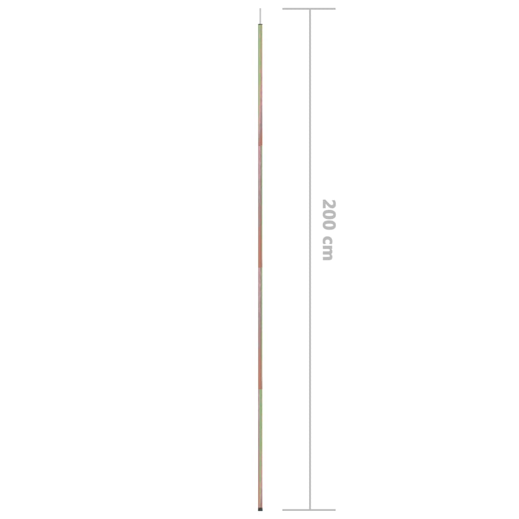 vidaXL Sonnensegel Stangen 2 Stk. 200 cm Verzinkter Stahl - Image 6