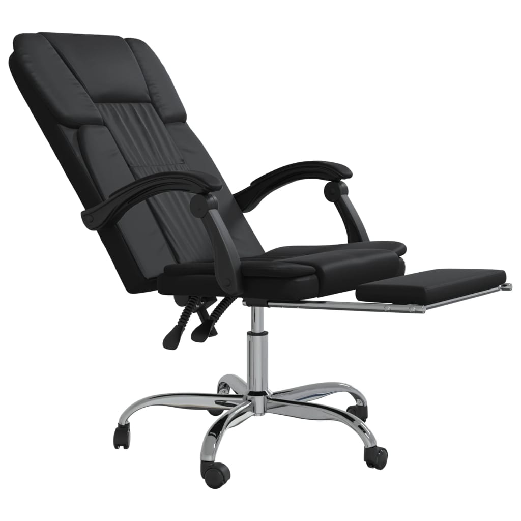vidaXL Bürostuhl mit Liegefunktion Schwarz Kunstleder - Image 6