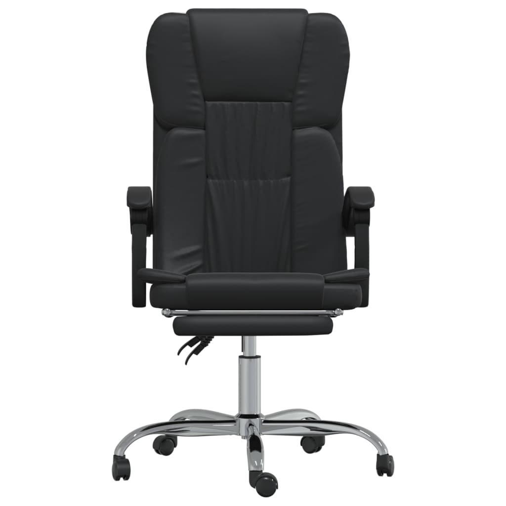 vidaXL Bürostuhl mit Liegefunktion Schwarz Kunstleder - Image 3