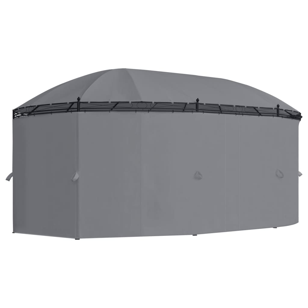 vidaXL Pavillon mit Vorhängen 520x349x255 cm Anthrazit - Image 4