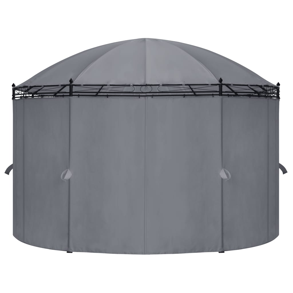 vidaXL Pavillon mit Vorhängen 520x349x255 cm Anthrazit - Image 3