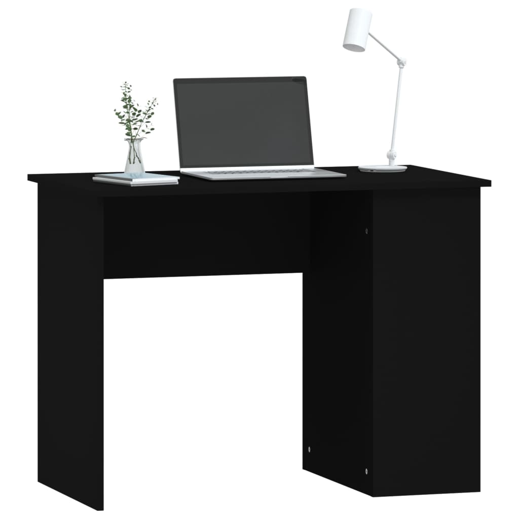 vidaXL Schreibtisch Schwarz 100x55x75 cm Holzwerkstoff - Image 3