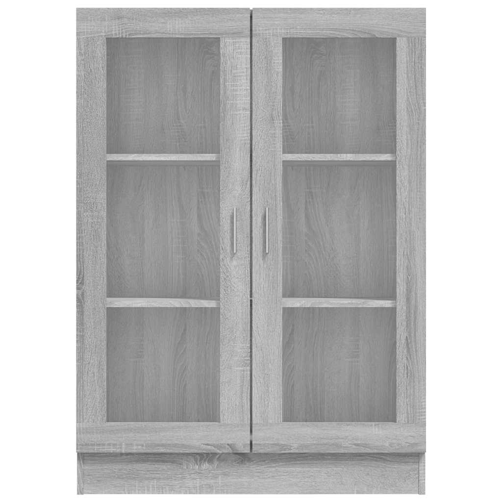 vidaXL Vitrinenschrank Grau Sonoma 82,5x30,5x115 cm Holzwerkstoff - Image 6