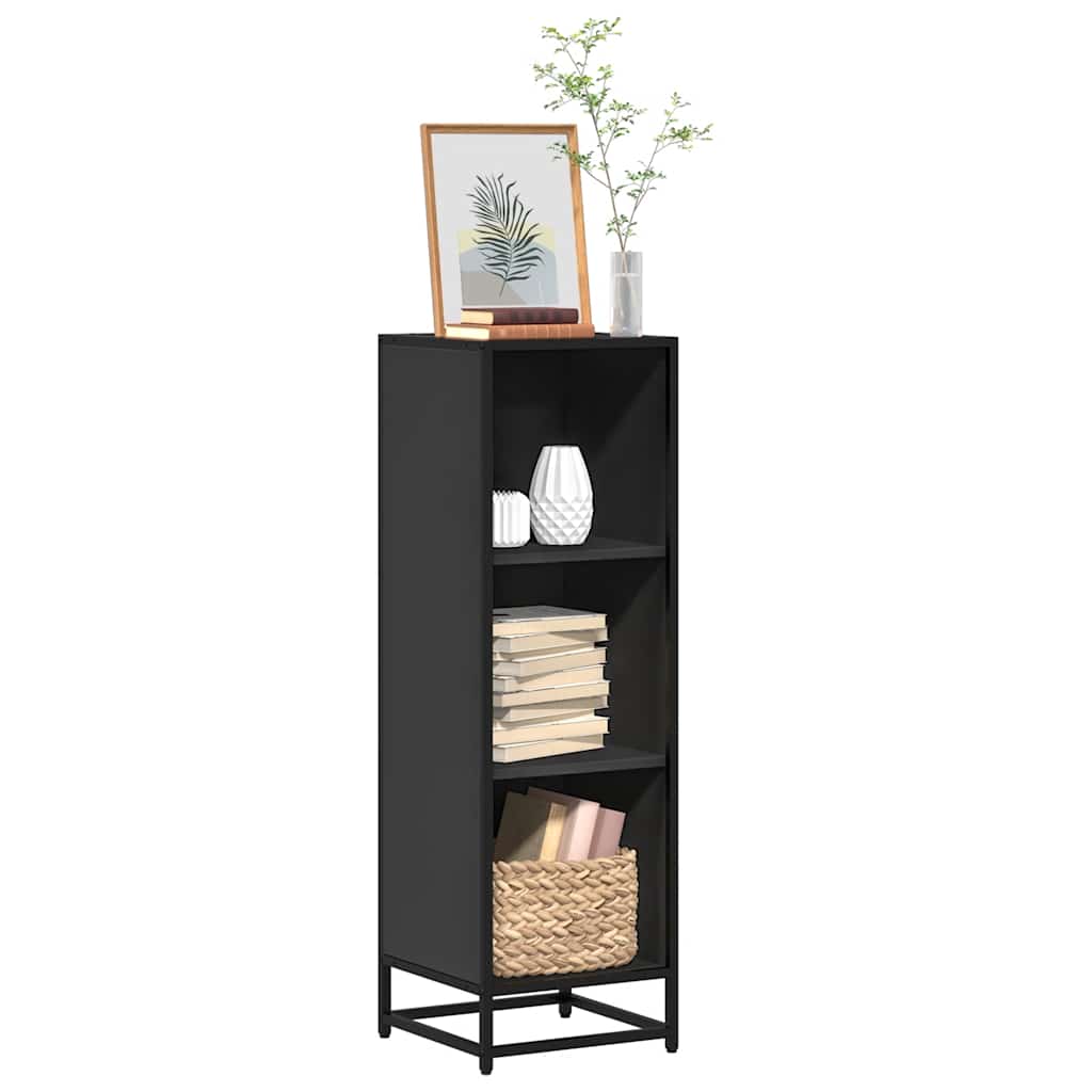 vidaXL Bücherregal Schwarz 33,5x33x107,5 cm Holzwerkstoff