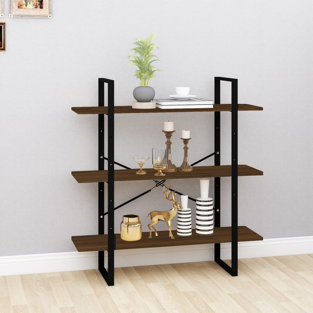 vidaXL Bücherregal Braun Eichen-Optik 100x30x105 cm Holzwerkstoff