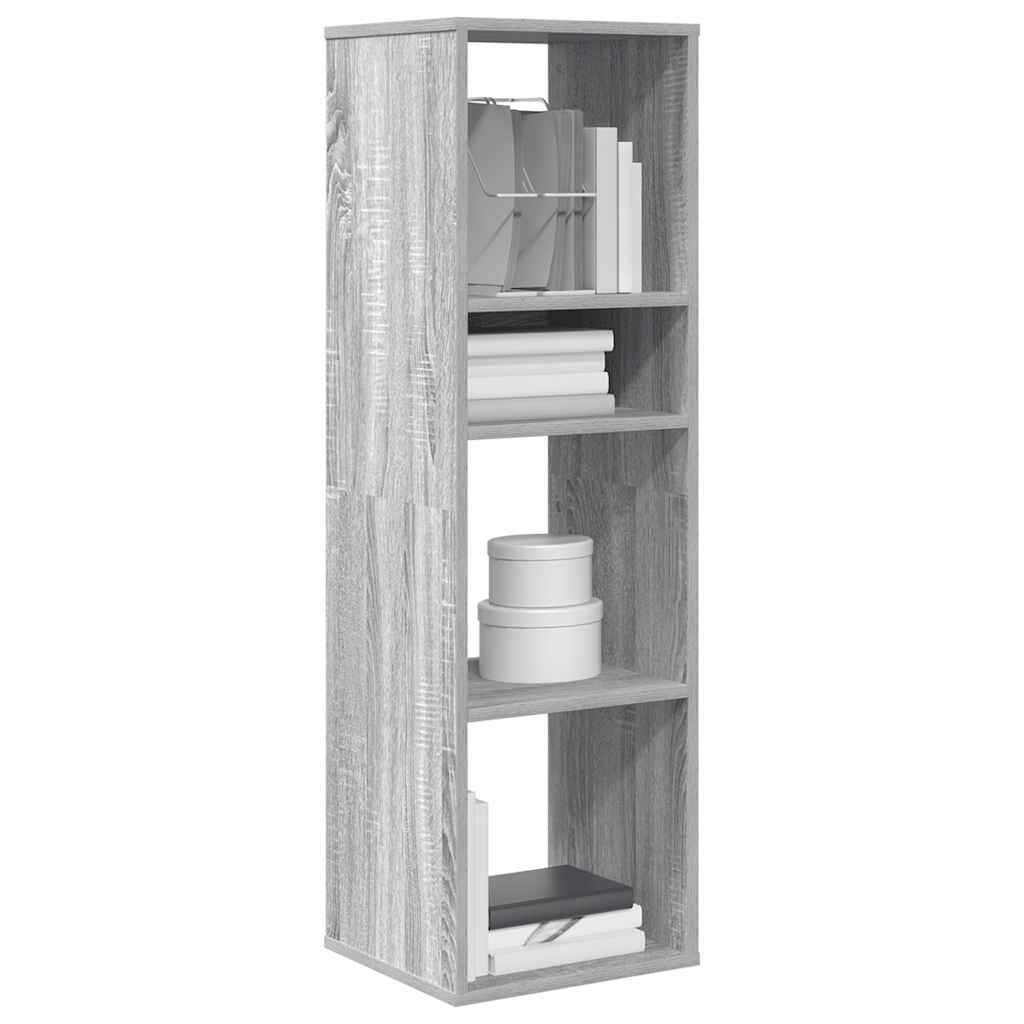 vidaXL Bücherregal Grau Sonoma 34x31x112 cm Holzwerkstoff
