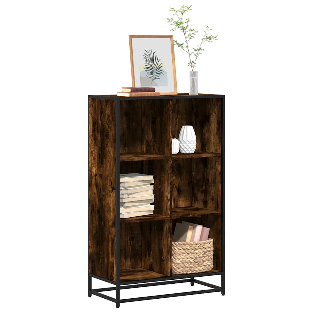 vidaXL Bücherregal Räuchereiche 65,5x33x107,5 cm Holzwerkstoff
