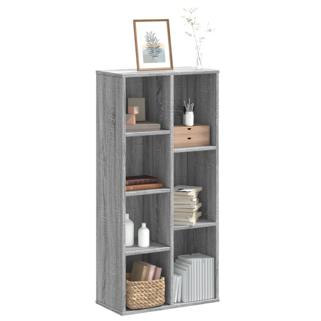 vidaXL Bücherregal Grau Sonoma 50x25x105 cm Holzwerkstoff