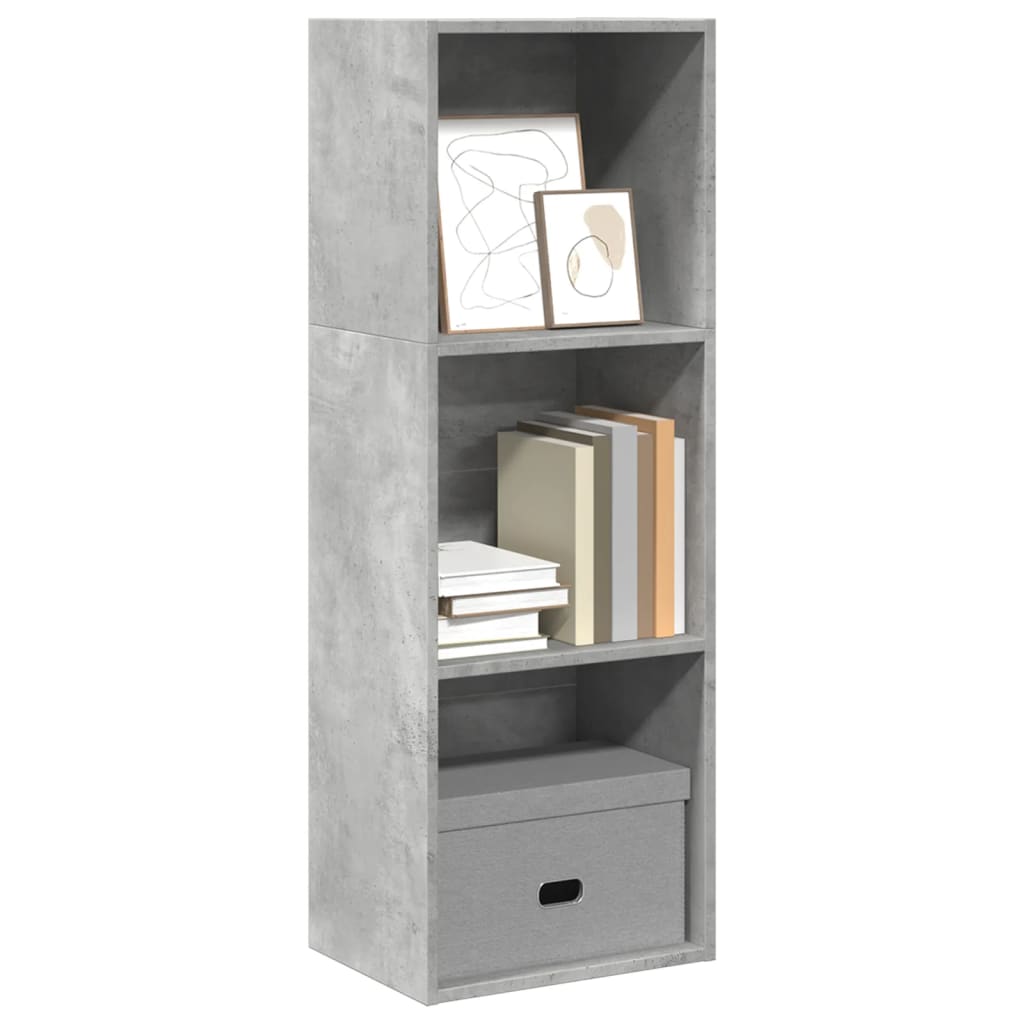 vidaXL Bücherregal Betongrau 40x30x114 cm Holzwerkstoff