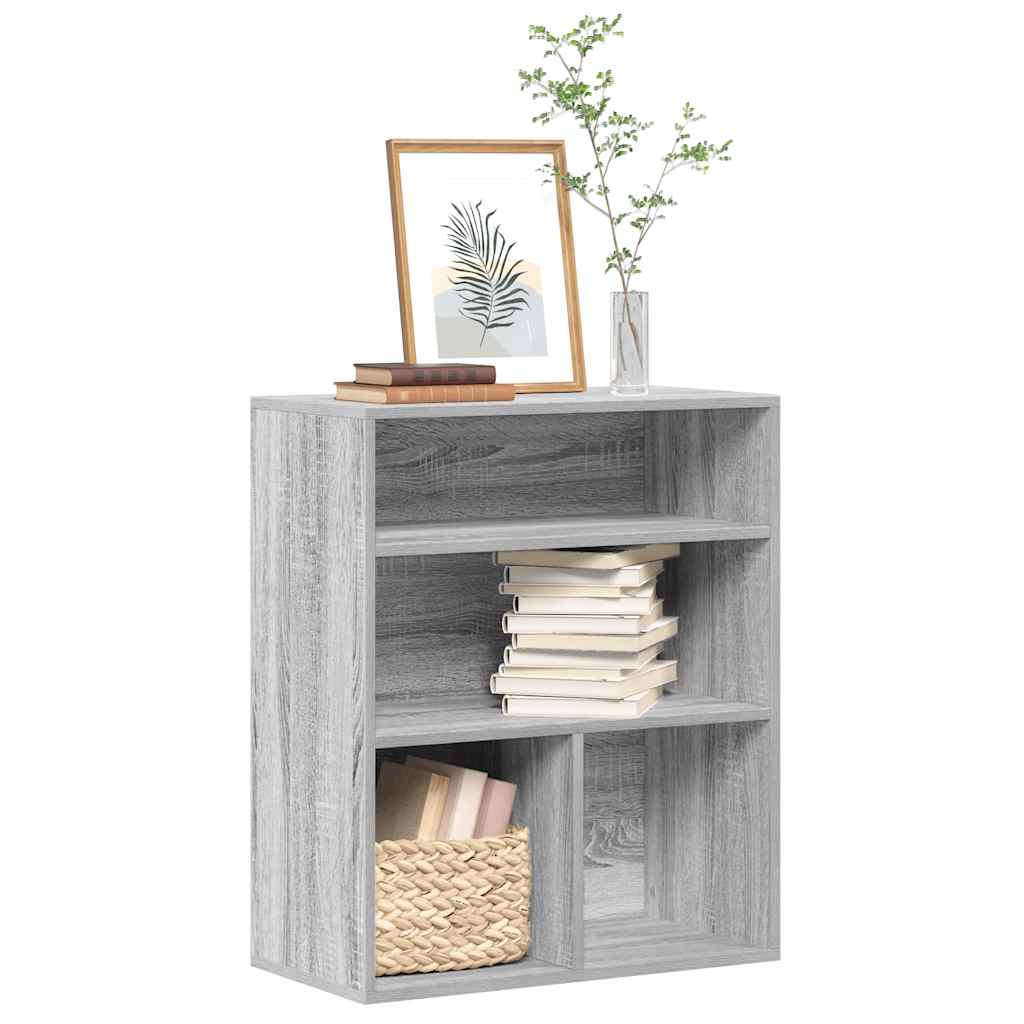 vidaXL Bücherregal Grau Sonoma 60x30x71,5 cm Holzwerkstoff