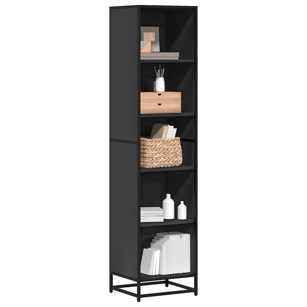 vidaXL Bücherregal Schwarz 40x35x170,5 cm Holzwerkstoff