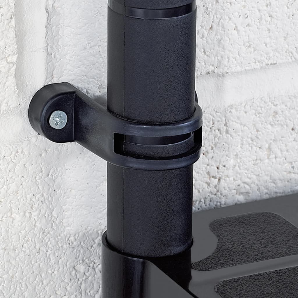 vidaXL Lagerregal mit 4 Böden Schwarz 122x30,5x130 cm Kunststoff - Image 6