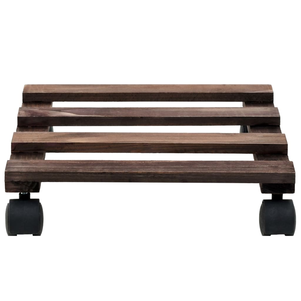 vidaXL Pflanzenständer mit Rollen 4 Stk. Zedernholz 25 x 25 cm - Image 3