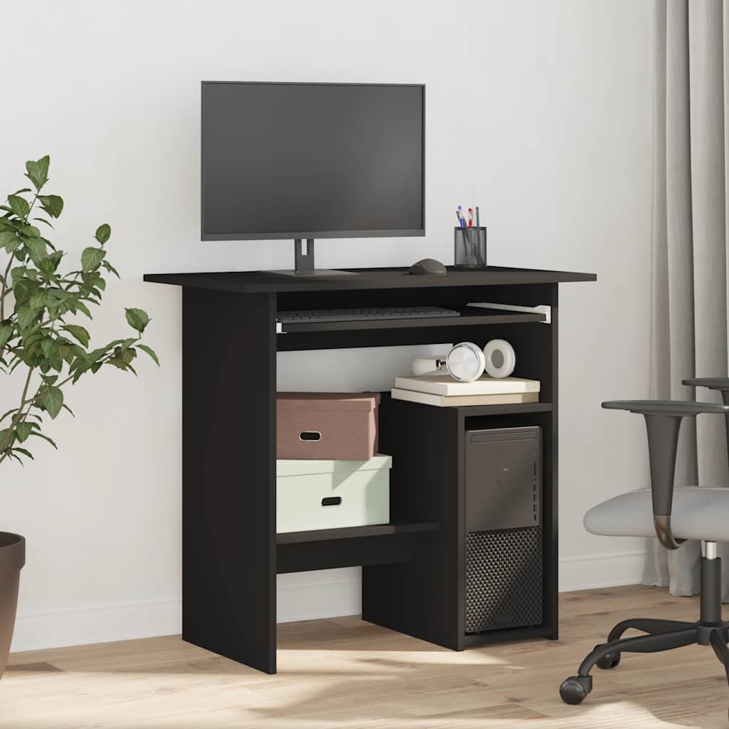 vidaXL Schreibtisch Schwarz 80x45x74 cm Holzwerkstoff - Image 3