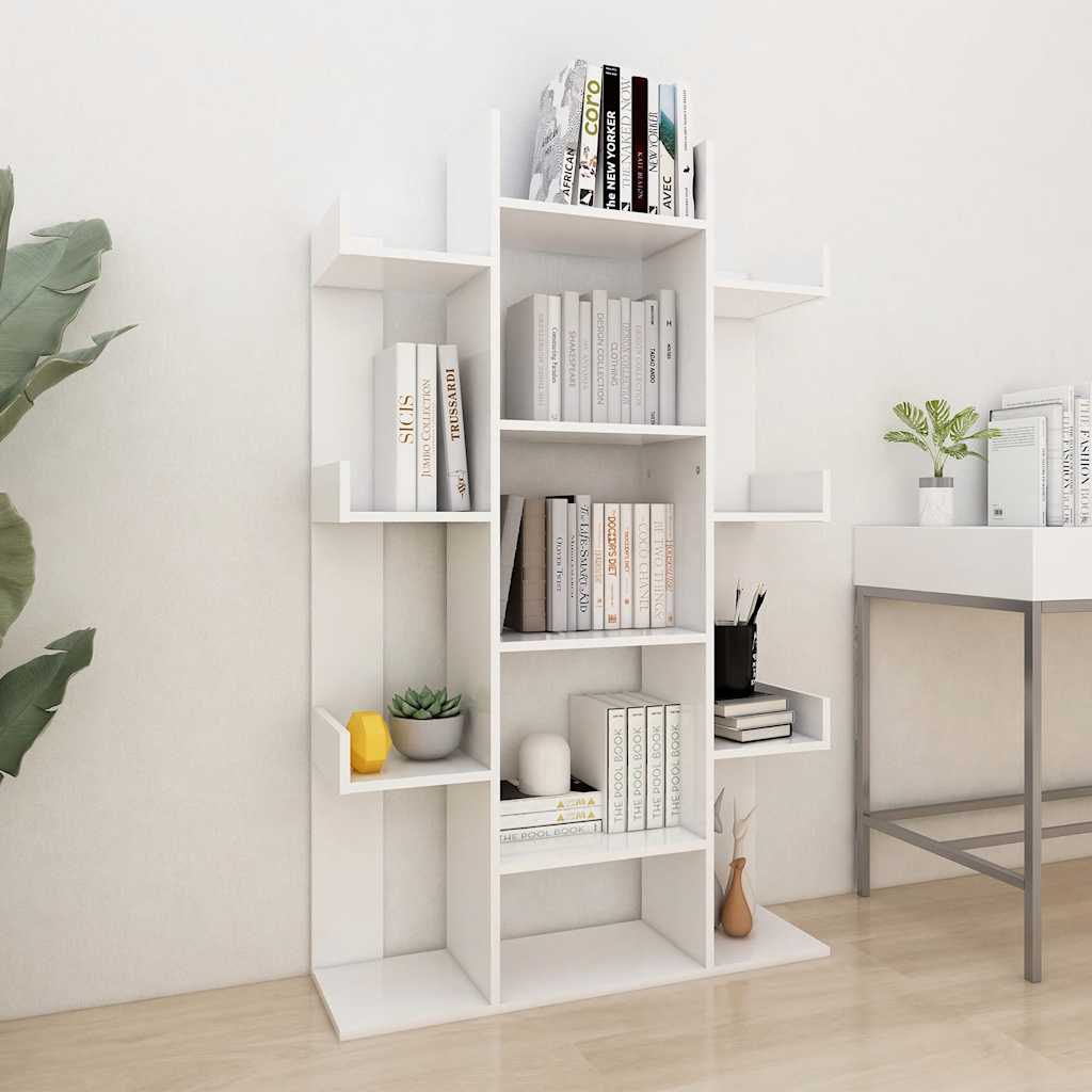 vidaXL Bücherregal Weiß 86x25,5x140 cm Holzwerkstoff