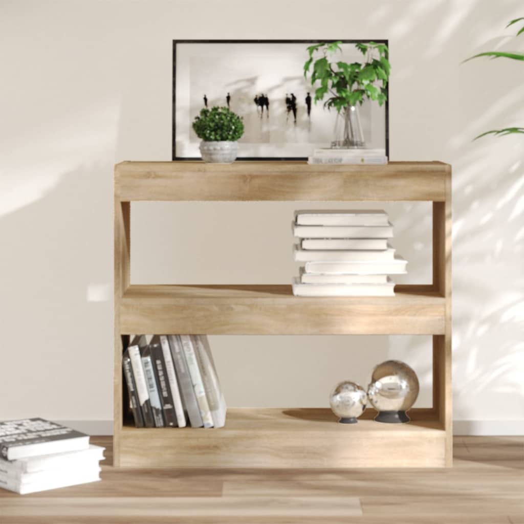 vidaXL Bücherregal/Raumteiler Sonoma-Eiche 80x30x72 cm