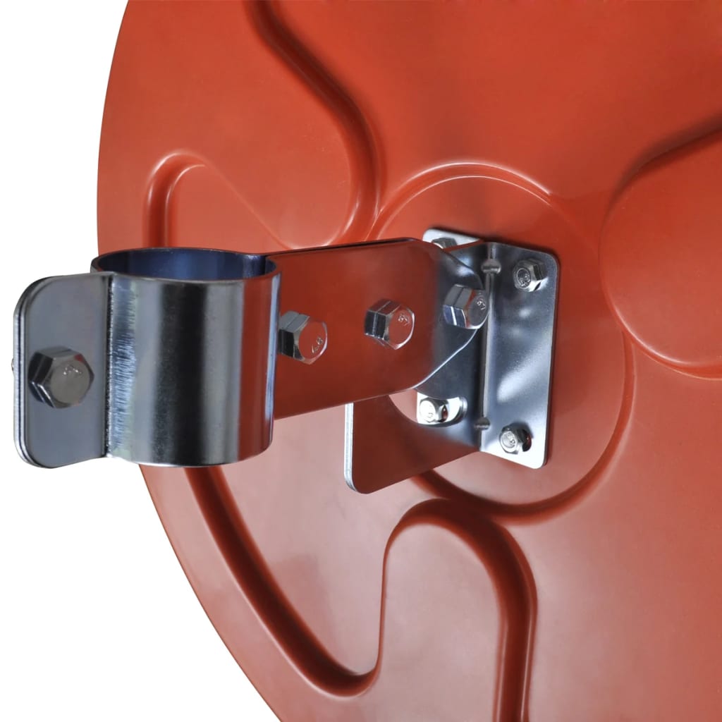 vidaXL Verkehrsspiegel Konvex PC-Kunststoff Orange 45 cm Outdoor - Image 6