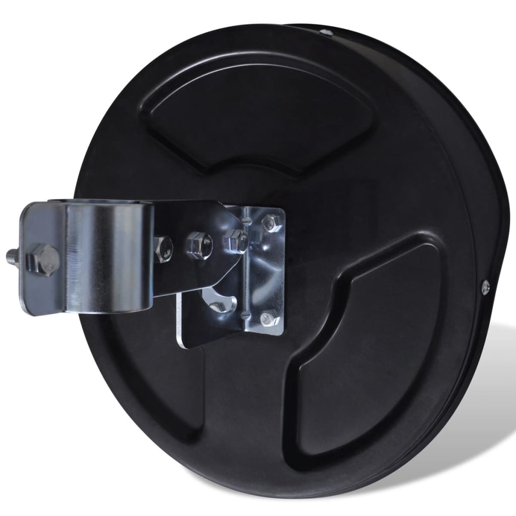 vidaXL Verkehrsspiegel Konvex PC-Kunststoff Schwarz 30 cm Outdoor - Image 4