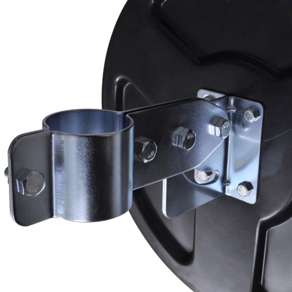 vidaXL Verkehrsspiegel Konvex PC-Kunststoff Schwarz 30 cm Outdoor - Image 5