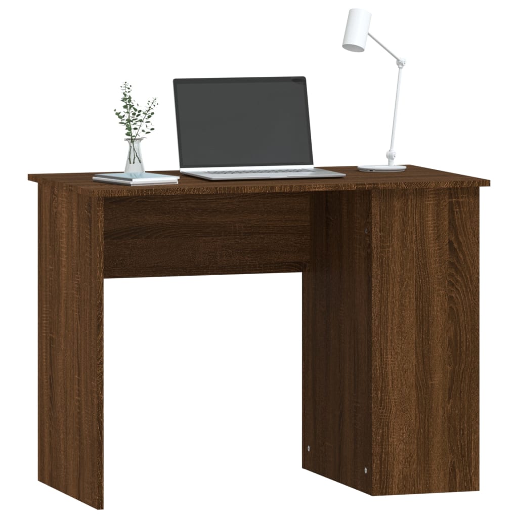 vidaXL Schreibtisch Braun Eichen-Optik 100x55x75 cm Holzwerkstoff - Image 3