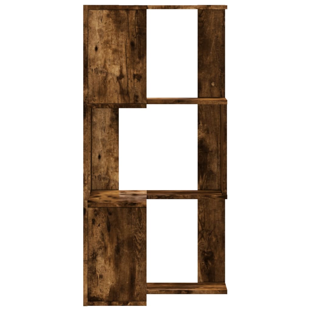 vidaXL Eck-Bücherregal 3 Böden Räuchereiche 50x50x102 cm Holzwerkstoff - Image 5