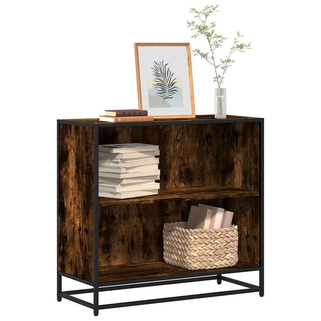 vidaXL Bücherregal Räuchereiche 80,5x35x76 cm Holzwerkstoff