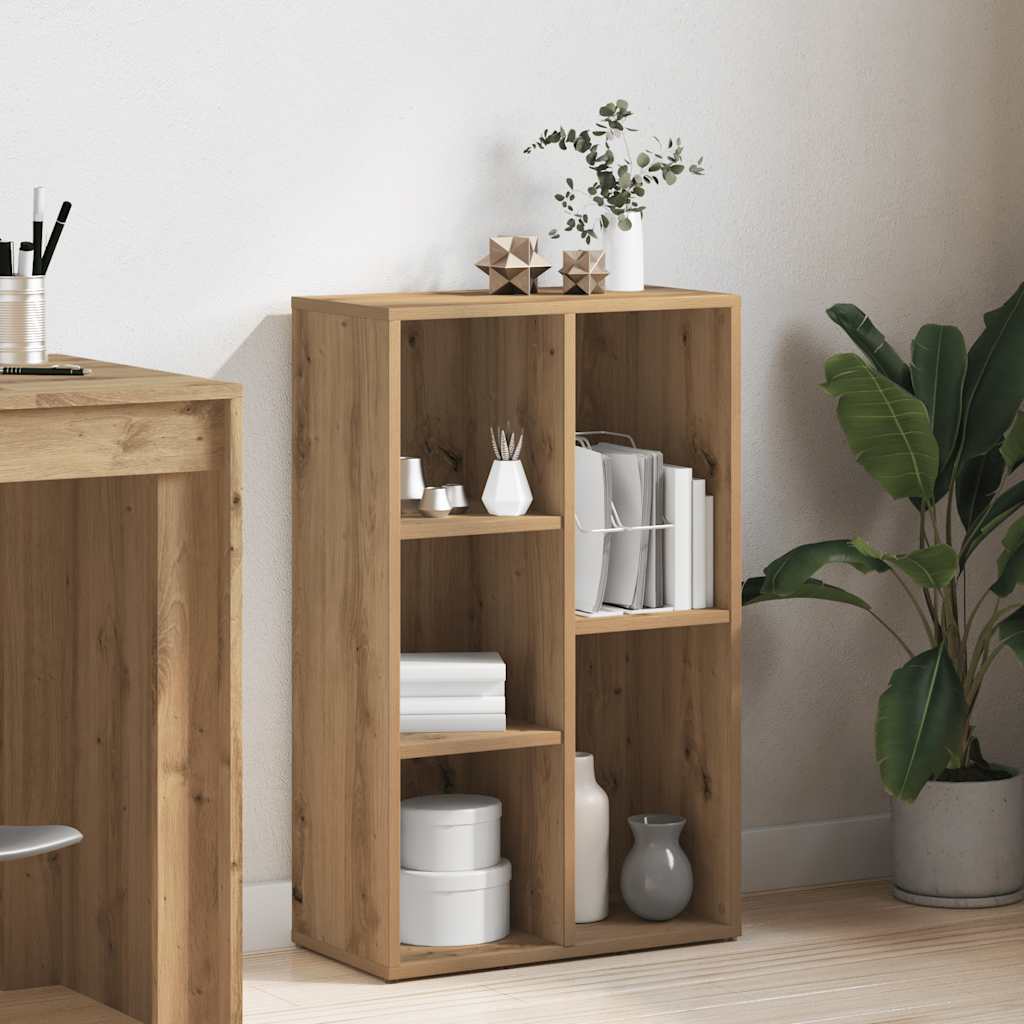 vidaXL Bücherregal Artisan-Eiche 50x25x80 cm Holzwerkstoff