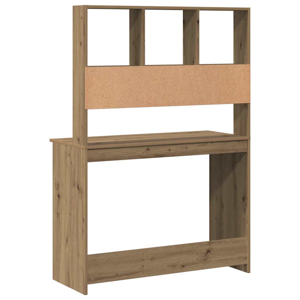 vidaXL Schreibtisch mit Regal Artisan-Eiche 102x45x148cm Holzwerkstoff - Image 6