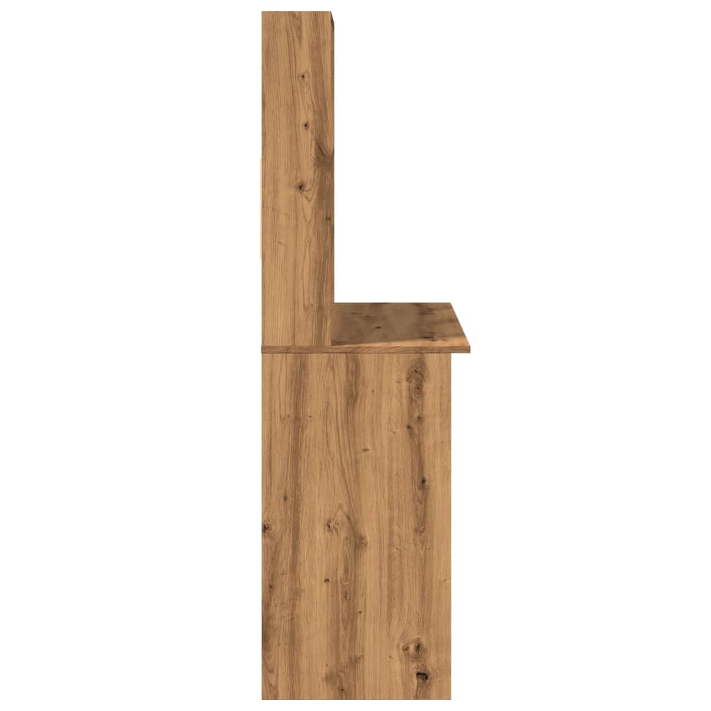 vidaXL Schreibtisch mit Regal Artisan-Eiche 102x45x148cm Holzwerkstoff - Image 5