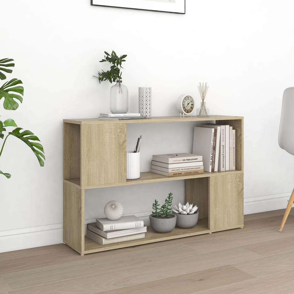 vidaXL Bücherregal Sonoma-Eiche 100x24x63 cm Holzwerkstoff