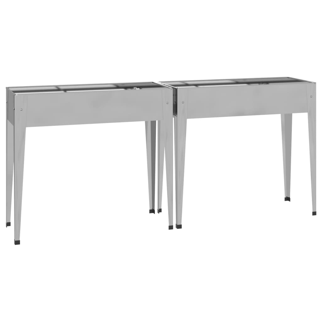 vidaXL Pflanzkübel 2 Stk. Verzinkter Stahl - Image 4