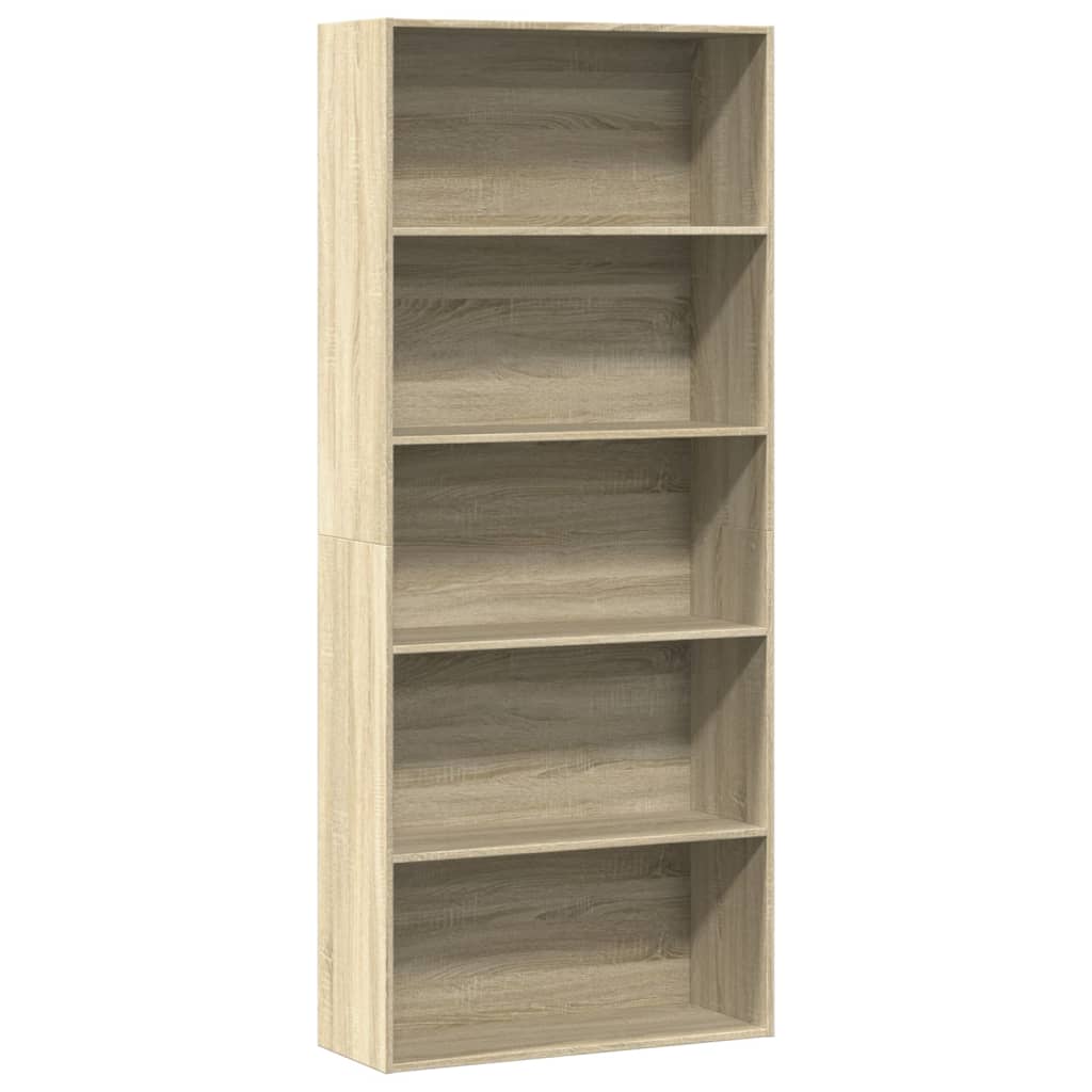 vidaXL Bücherregal Sonoma-Eiche 80x30x189 cm Holzwerkstoff