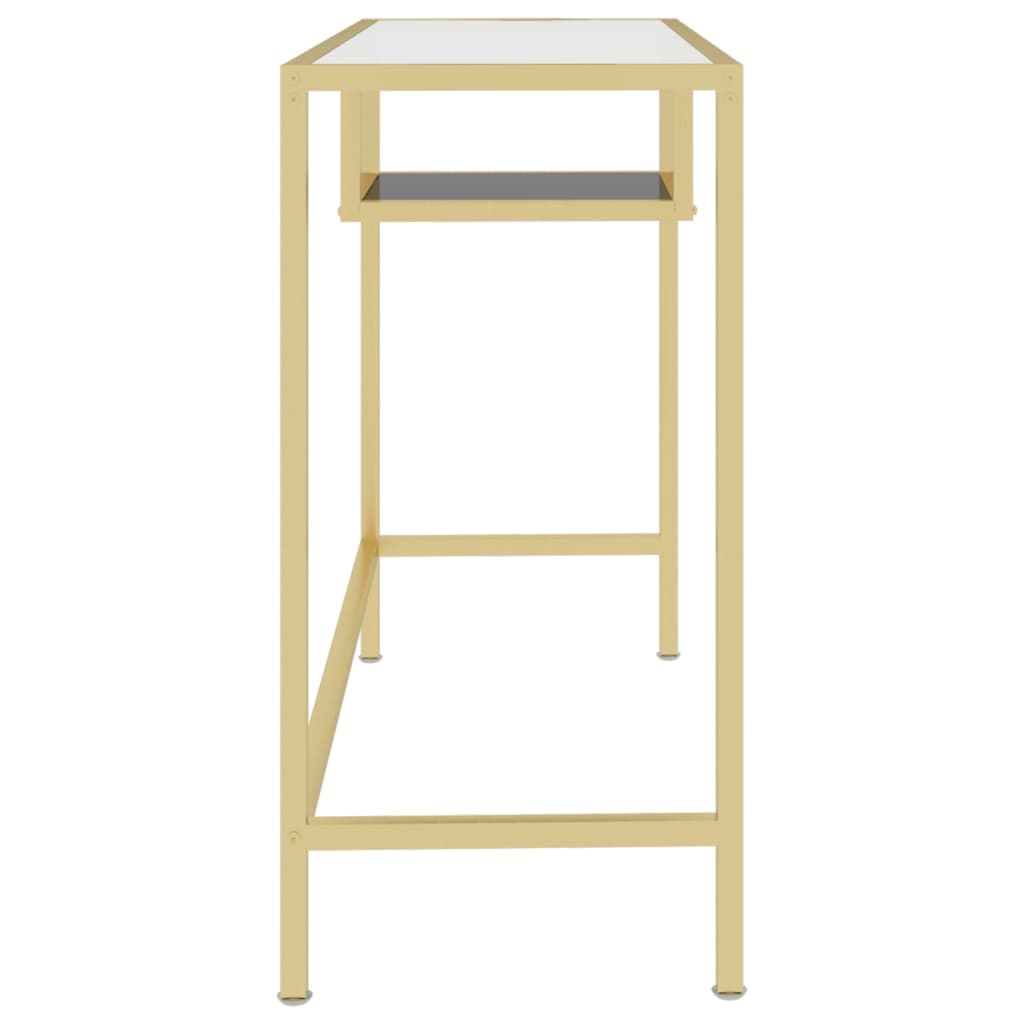 vidaXL Computertisch Transparent 100x36x74 cm Hartglas - Image 4