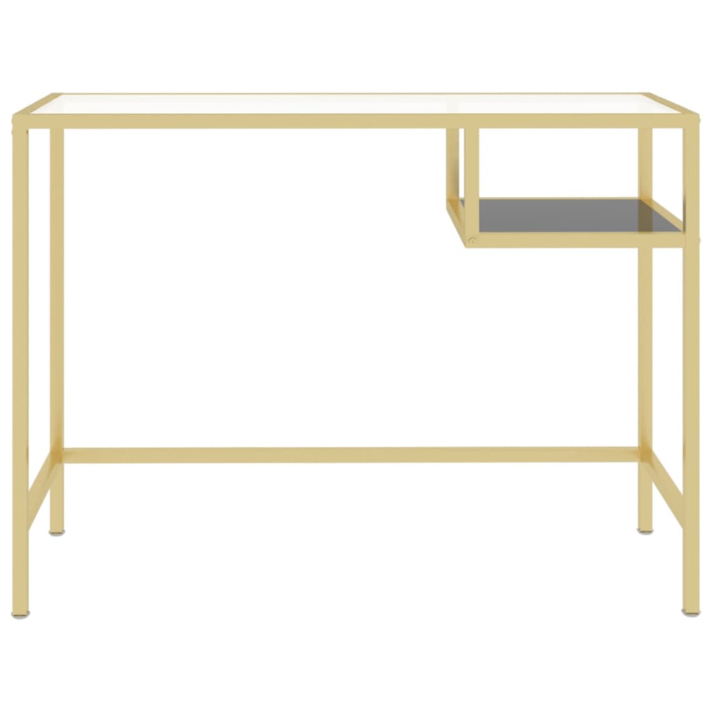 vidaXL Computertisch Transparent 100x36x74 cm Hartglas - Image 3