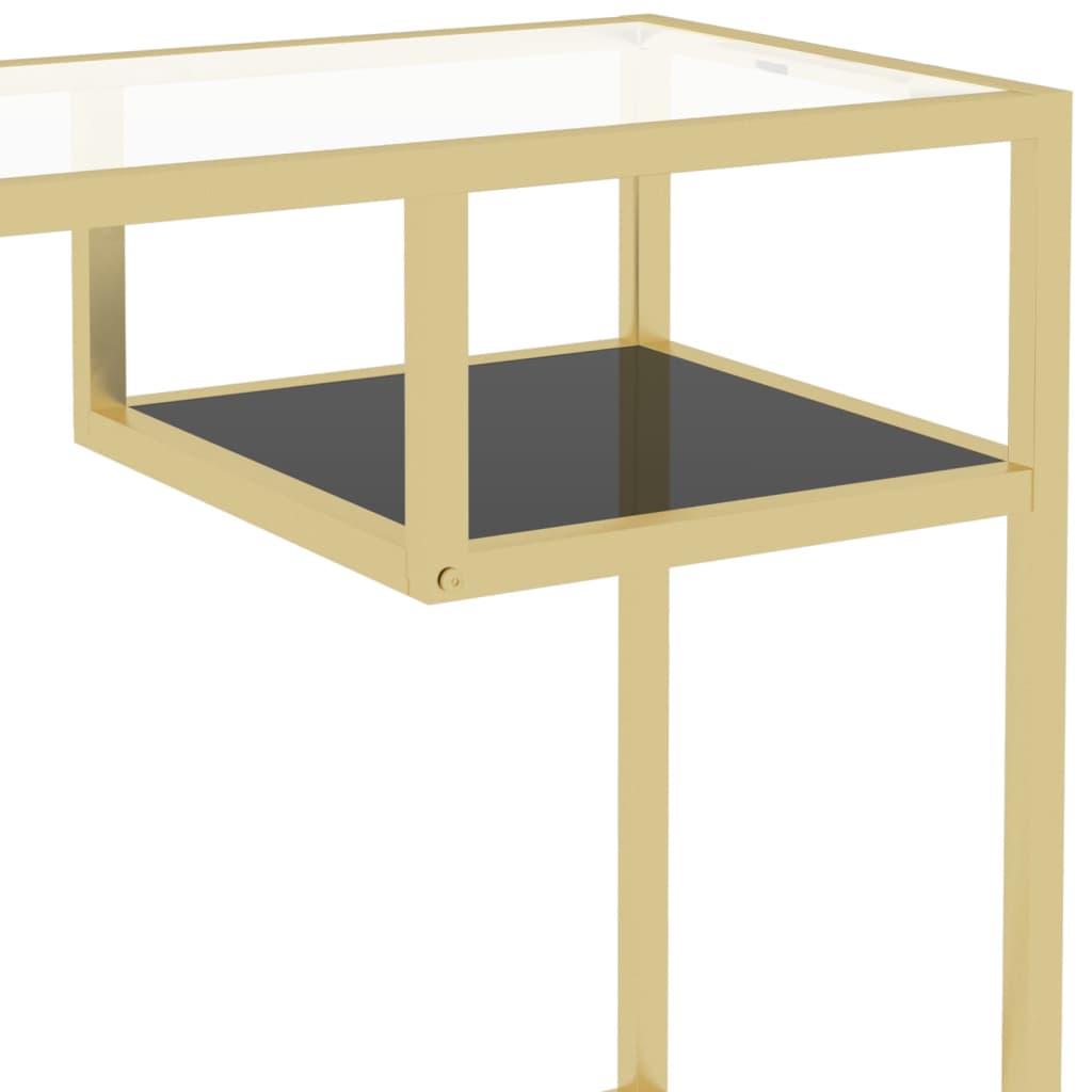 vidaXL Computertisch Transparent 100x36x74 cm Hartglas - Image 6