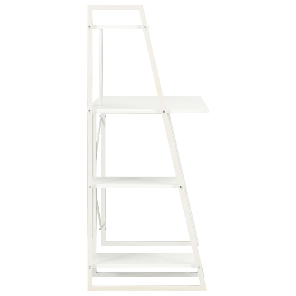 vidaXL Schreibtisch mit Regaleinheit Weiß 102×50×117 cm - Image 3