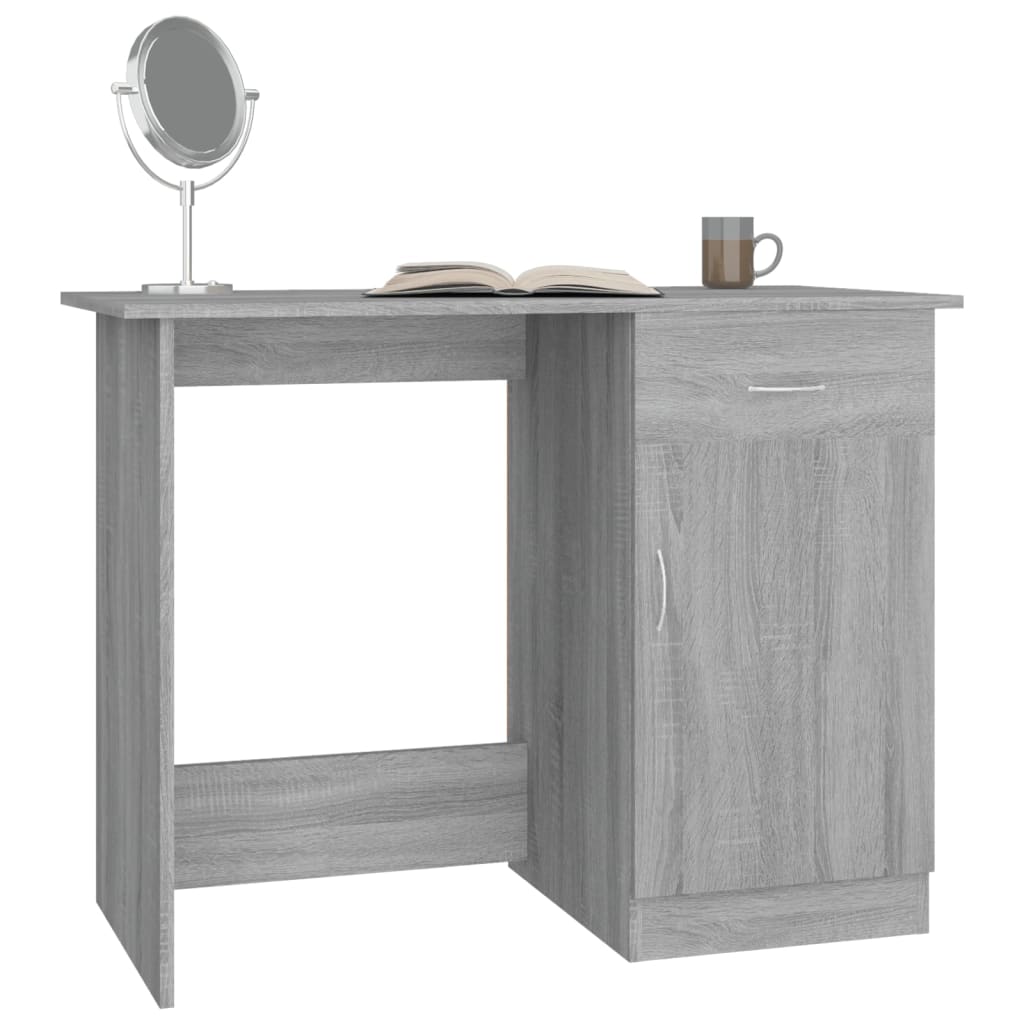vidaXL Schreibtisch Grau Sonoma 100x50x76 cm Holzwerkstoff - Image 4