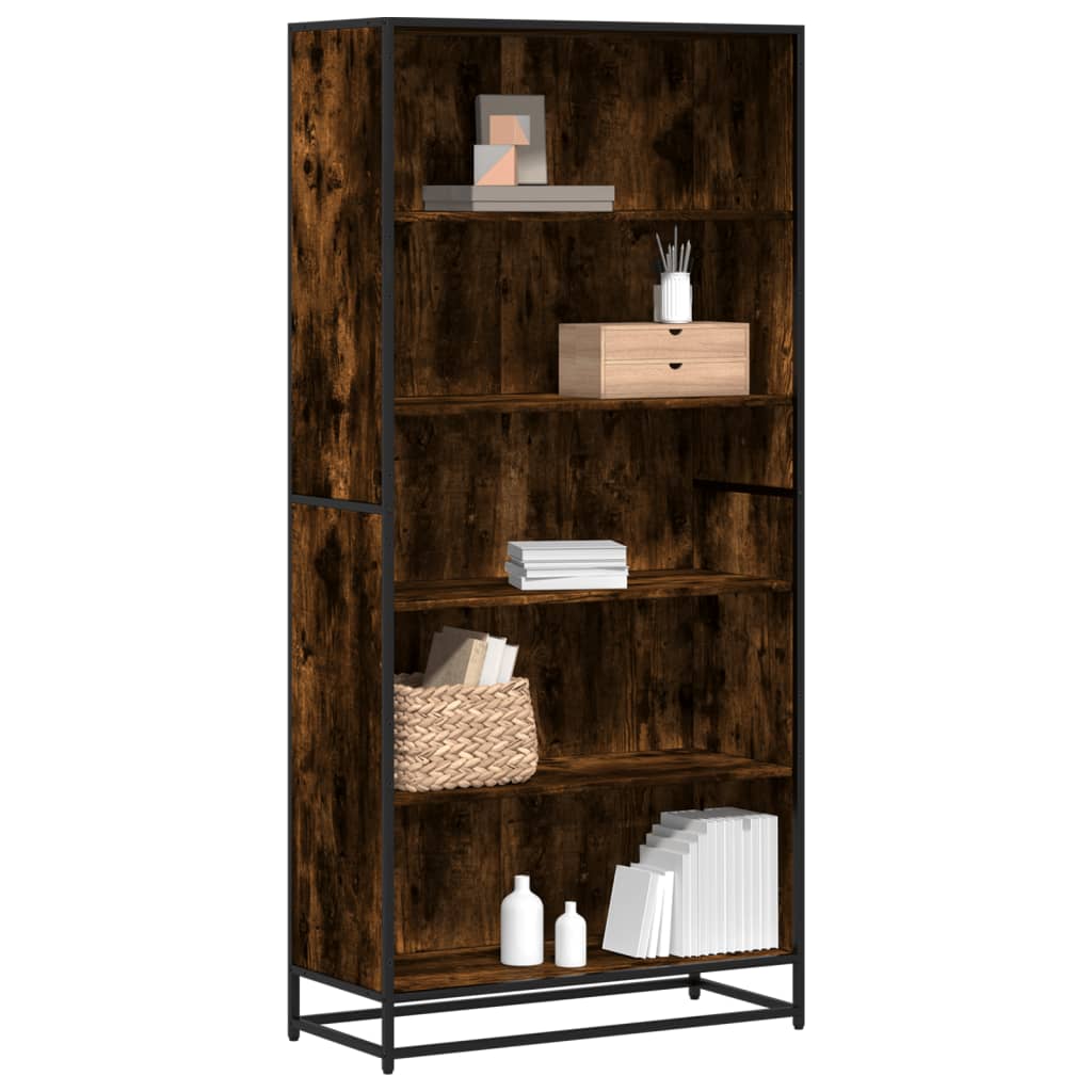 vidaXL Bücherregal Räuchereiche 80,5x35x170,5 cm Holzwerkstoff