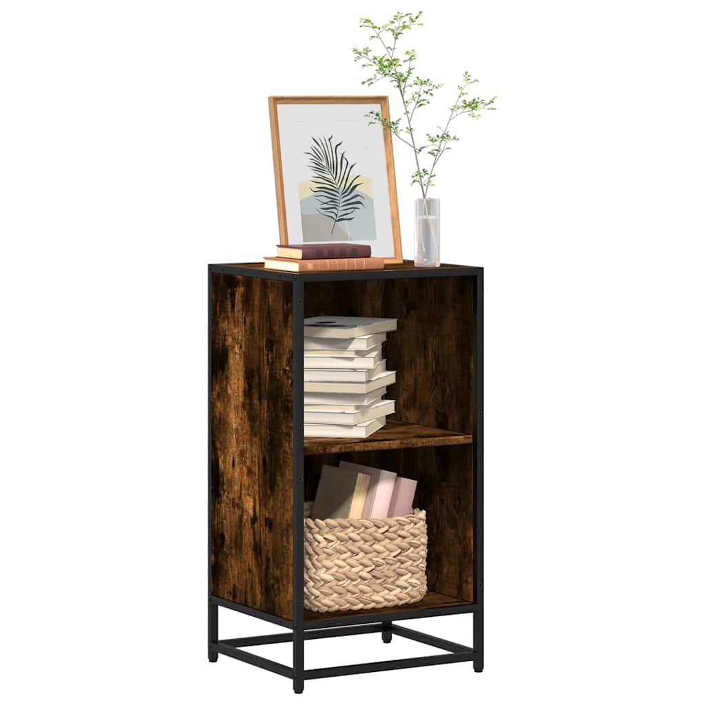 vidaXL Bücherregal Räuchereiche 40x35x76 cm Holzwerkstoff