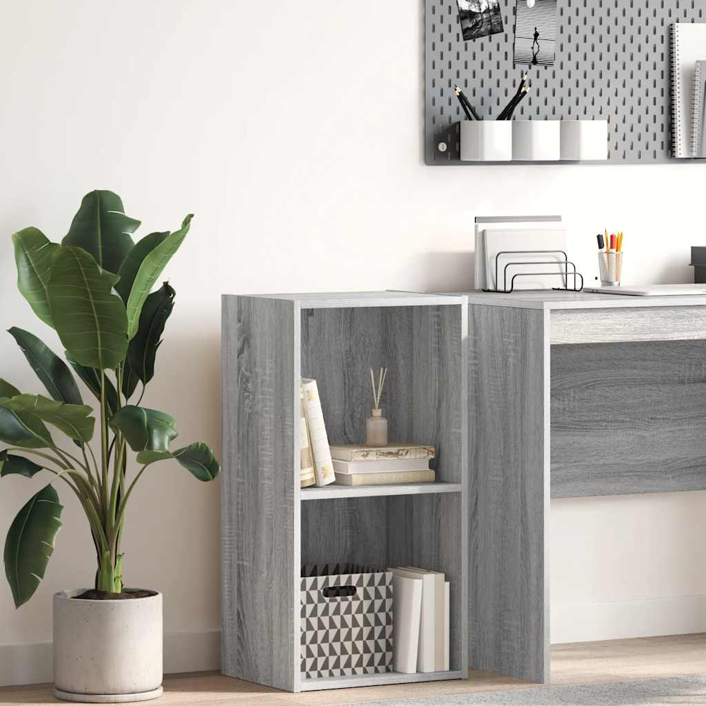 vidaXL Bücherregal Grau Sonoma 40x30x77 cm Holzwerkstoff