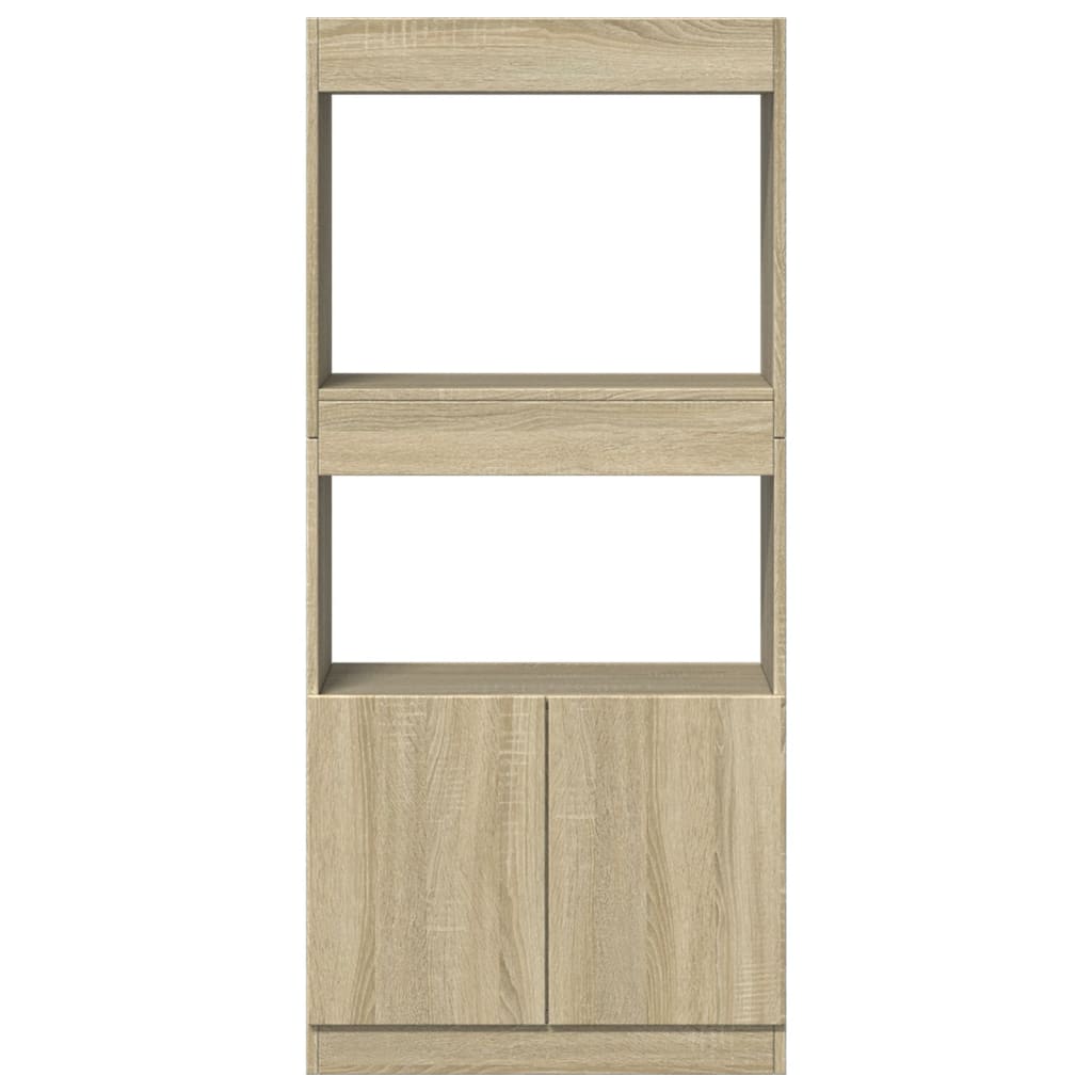 vidaXL Highboard Sonoma-Eiche 63x33x140 cm Holzwerkstoff - Image 5