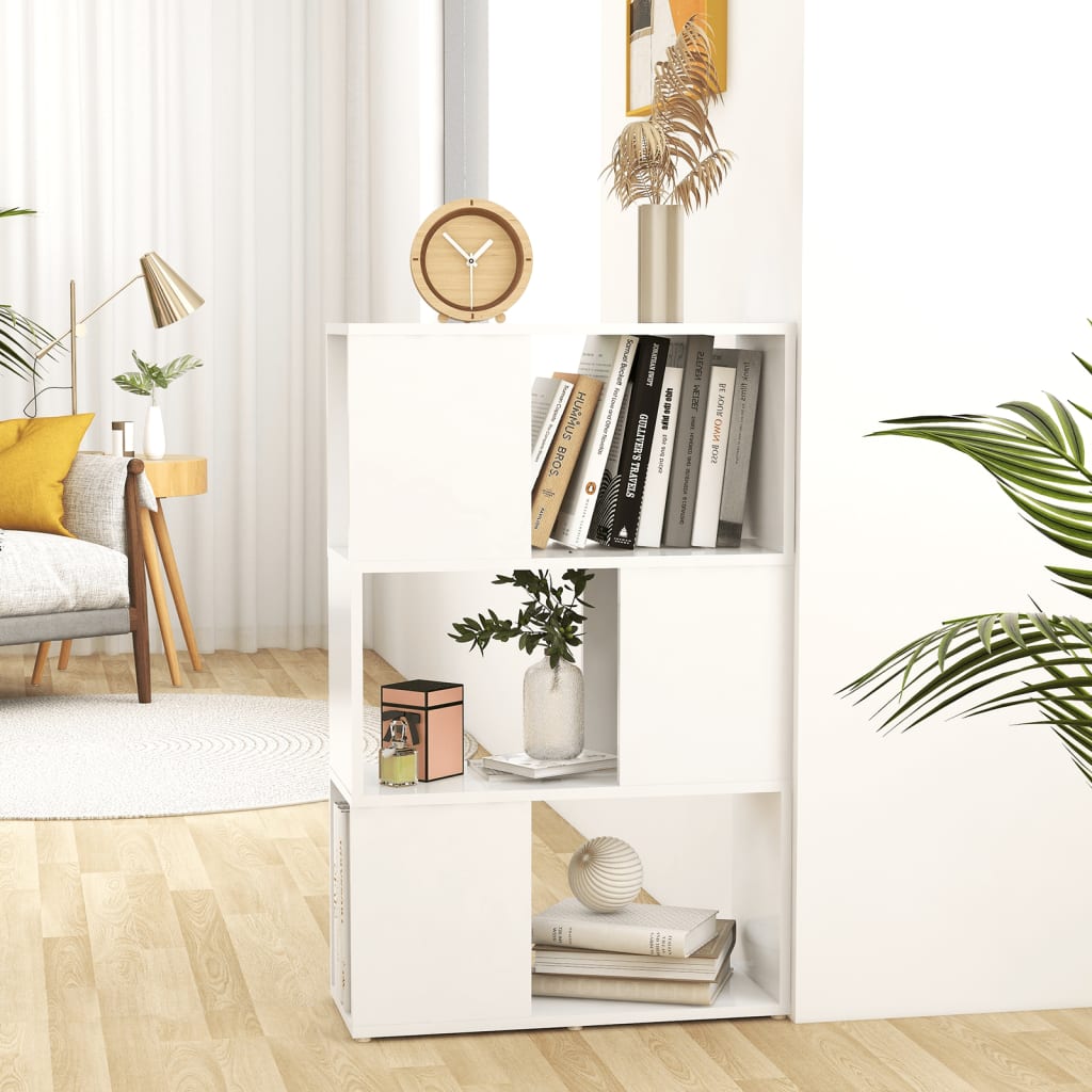 vidaXL Bücherregal Raumteiler Weiß 60x24x94 cm Holzwerkstoff