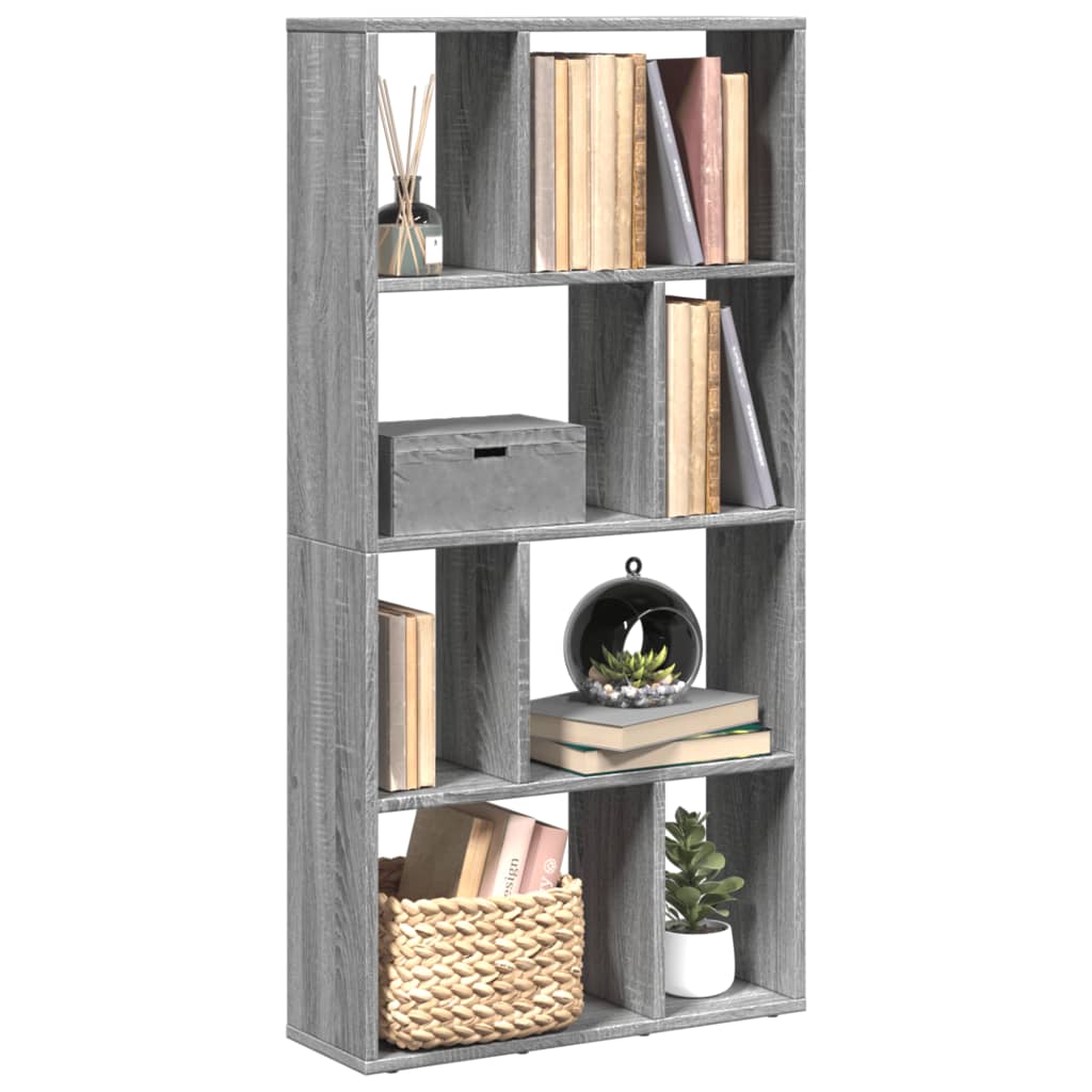 vidaXL Bücherregal Grau Sonoma 60x20x120 cm Holzwerkstoff