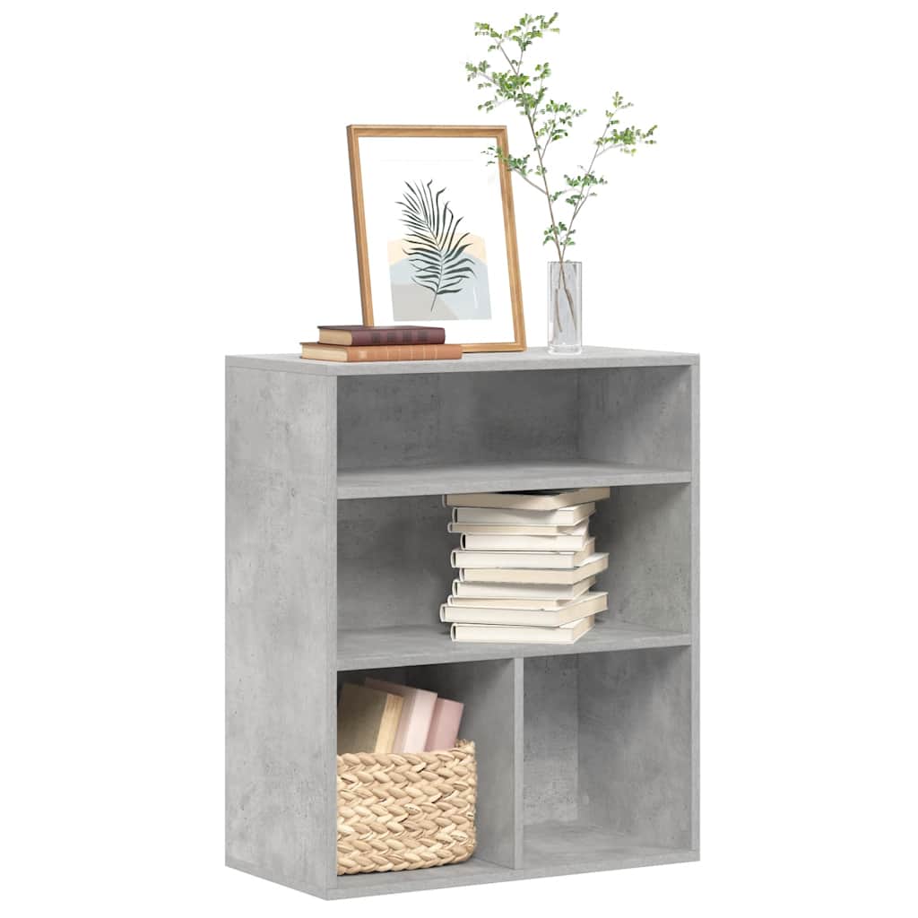 vidaXL Bücherregal Betongrau 60x30x71,5 cm Holzwerkstoff