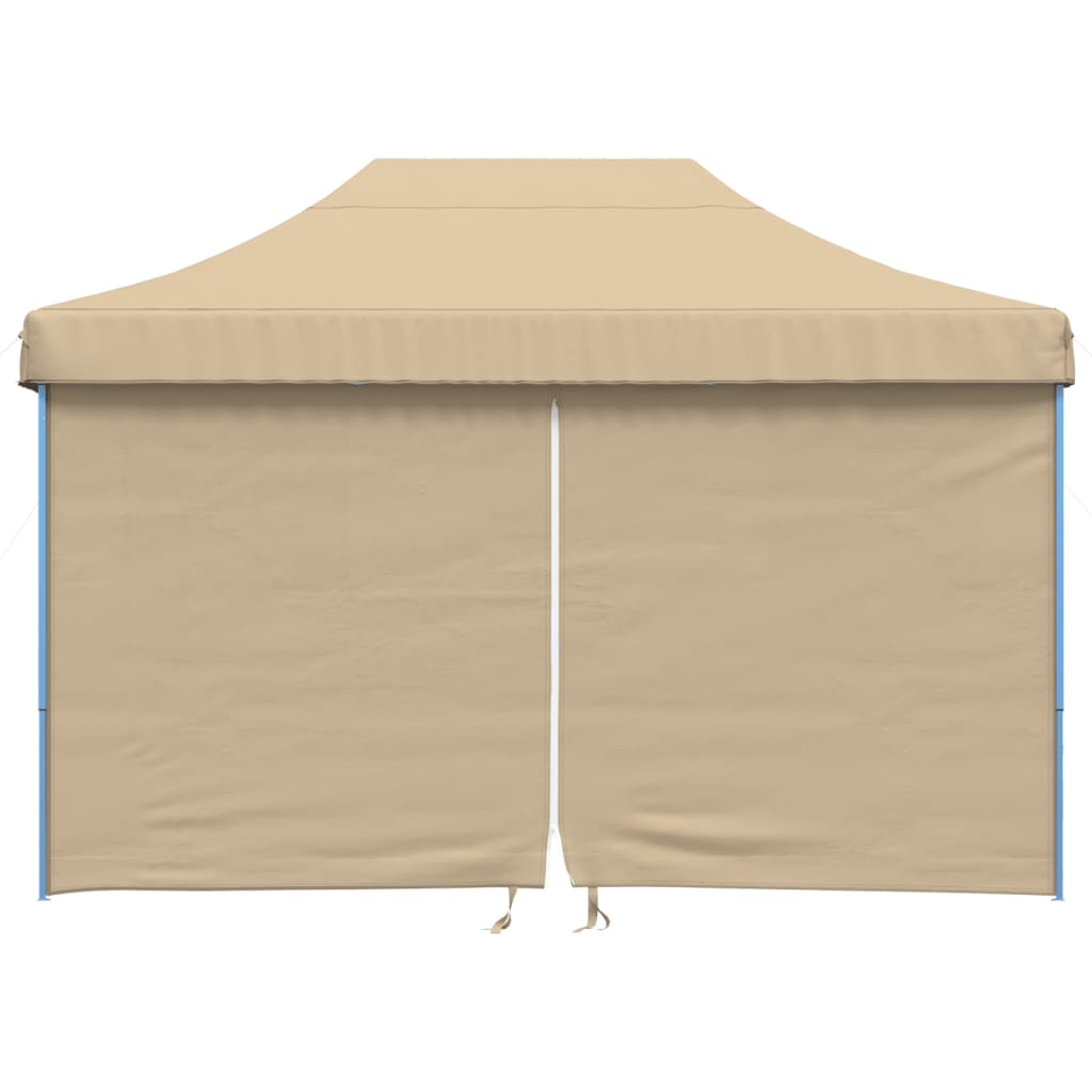 vidaXL Partyzelt Faltbar Pop-Up mit 4 Seitenteilen Beige - Image 3