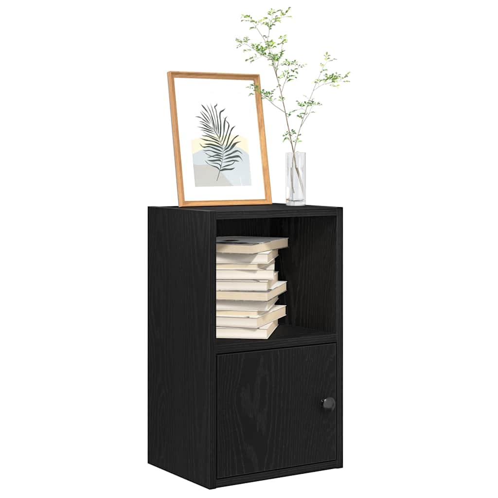 vidaXL Bücherregal Schwarz Eichen-Optik 31x24x52 cm Holzwerkstoff
