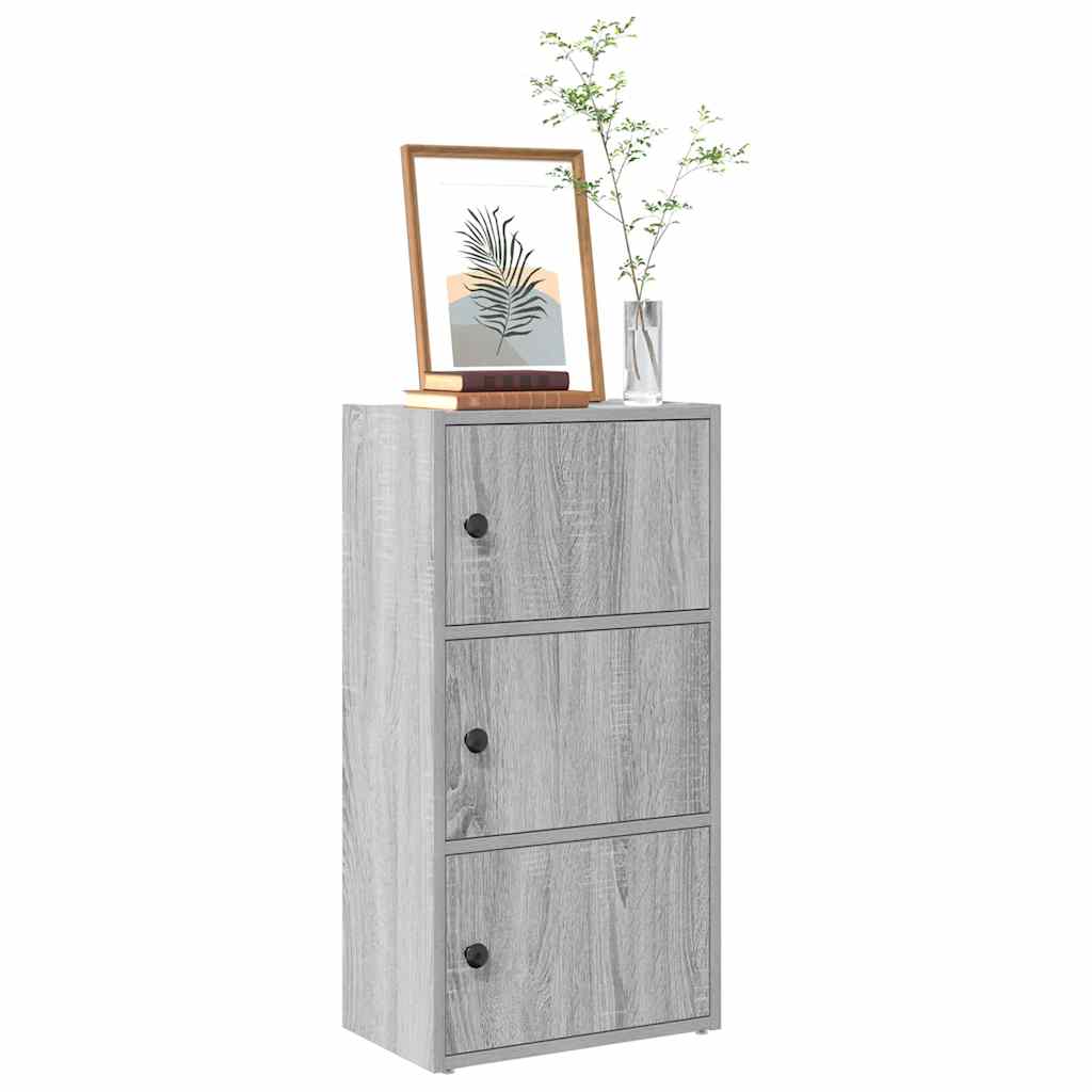 vidaXL Bücherregal Grau Sonoma 40x24x77 cm Holzwerkstoff